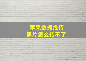 苹果数据线传照片怎么传不了