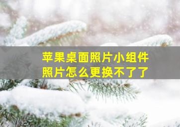 苹果桌面照片小组件照片怎么更换不了了