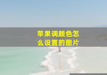 苹果调颜色怎么设置的图片