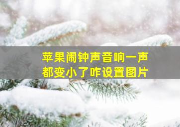 苹果闹钟声音响一声都变小了咋设置图片