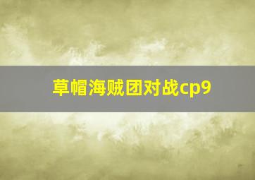 草帽海贼团对战cp9