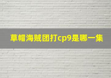 草帽海贼团打cp9是哪一集