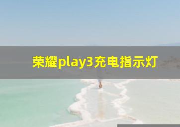 荣耀play3充电指示灯