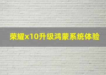 荣耀x10升级鸿蒙系统体验