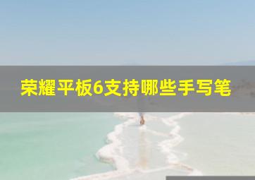 荣耀平板6支持哪些手写笔