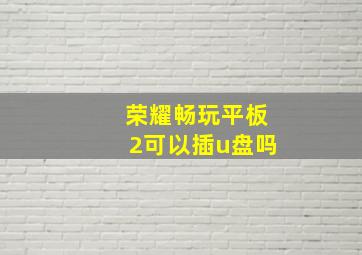 荣耀畅玩平板2可以插u盘吗