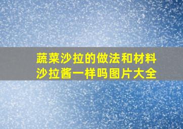 蔬菜沙拉的做法和材料沙拉酱一样吗图片大全