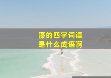 藻的四字词语是什么成语啊