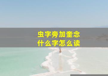 虫字旁加奎念什么字怎么读