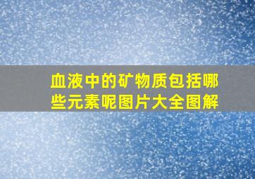 血液中的矿物质包括哪些元素呢图片大全图解