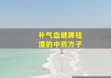 补气血健脾祛湿的中药方子