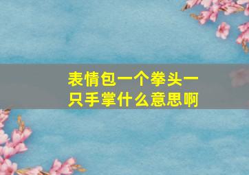 表情包一个拳头一只手掌什么意思啊