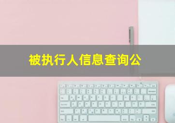 被执行人信息查询公