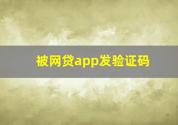 被网贷app发验证码