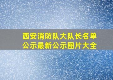 西安消防队大队长名单公示最新公示图片大全