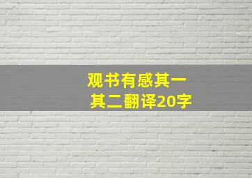 观书有感其一其二翻译20字