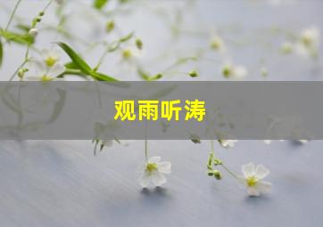 观雨听涛