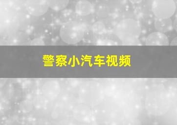 警察小汽车视频