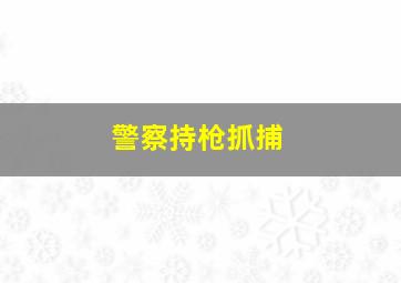 警察持枪抓捕