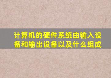 计算机的硬件系统由输入设备和输出设备以及什么组成