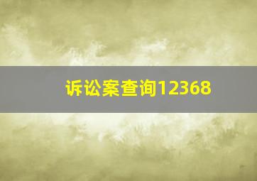 诉讼案查询12368