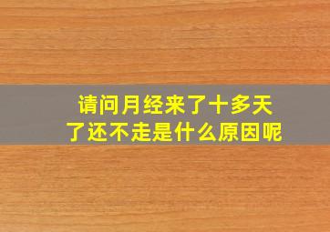 请问月经来了十多天了还不走是什么原因呢