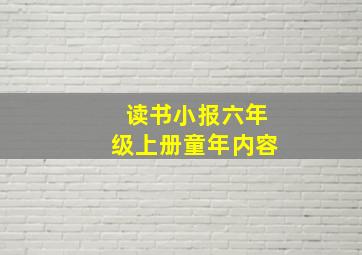 读书小报六年级上册童年内容