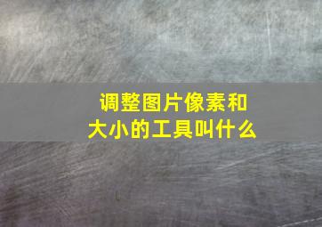 调整图片像素和大小的工具叫什么