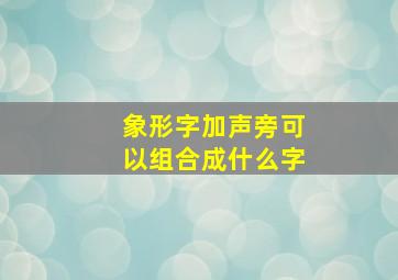 象形字加声旁可以组合成什么字