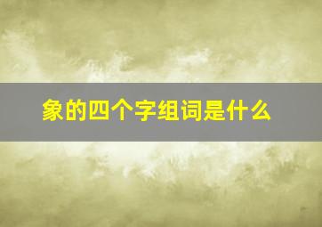 象的四个字组词是什么