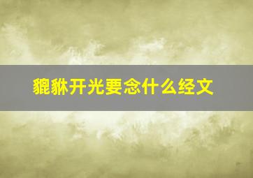 貔貅开光要念什么经文