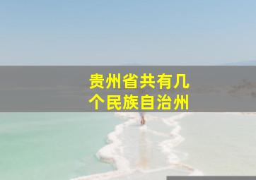 贵州省共有几个民族自治州