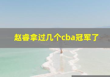 赵睿拿过几个cba冠军了