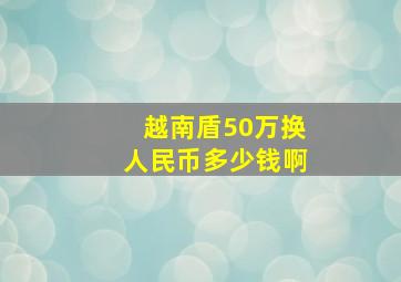 越南盾50万换人民币多少钱啊