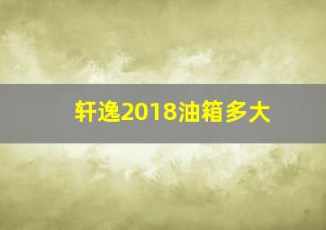 轩逸2018油箱多大