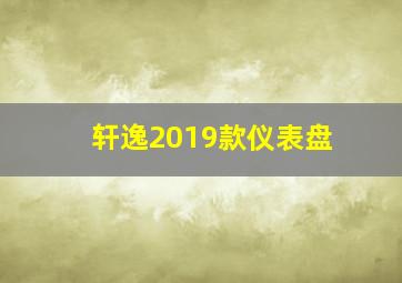 轩逸2019款仪表盘