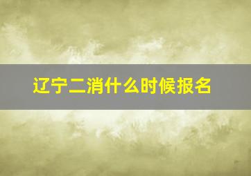 辽宁二消什么时候报名