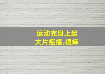 运动完身上起大片疙瘩,很痒