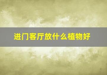 进门客厅放什么植物好