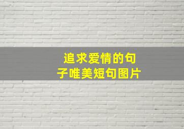 追求爱情的句子唯美短句图片