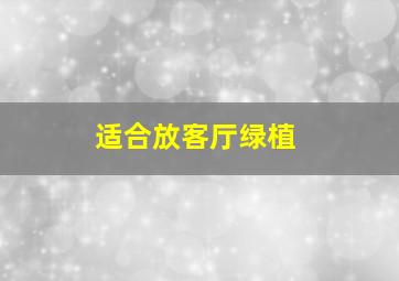 适合放客厅绿植