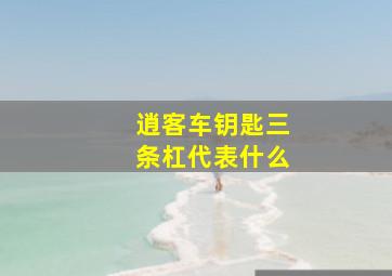 逍客车钥匙三条杠代表什么