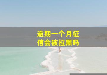 逾期一个月征信会被拉黑吗