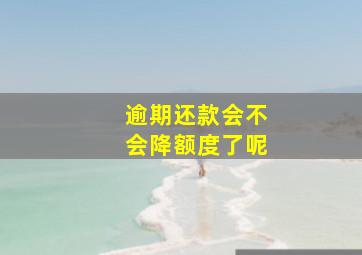 逾期还款会不会降额度了呢