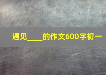 遇见____的作文600字初一