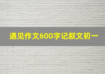 遇见作文600字记叙文初一