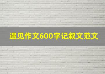 遇见作文600字记叙文范文