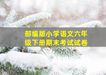 部编版小学语文六年级下册期末考试试卷