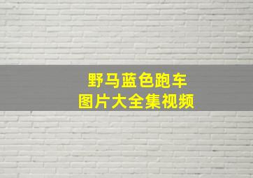 野马蓝色跑车图片大全集视频