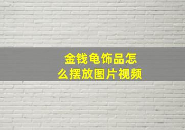 金钱龟饰品怎么摆放图片视频